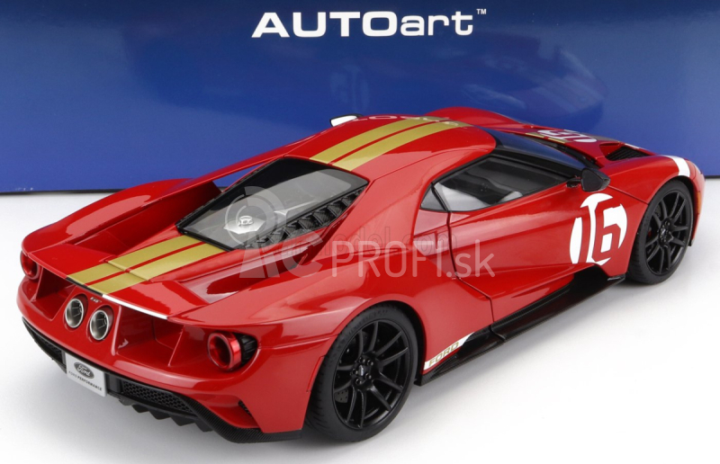 Autoart Ford usa Gt Heritage Edition N 16 Alan Mann 2022 1:18 Červená zlatá