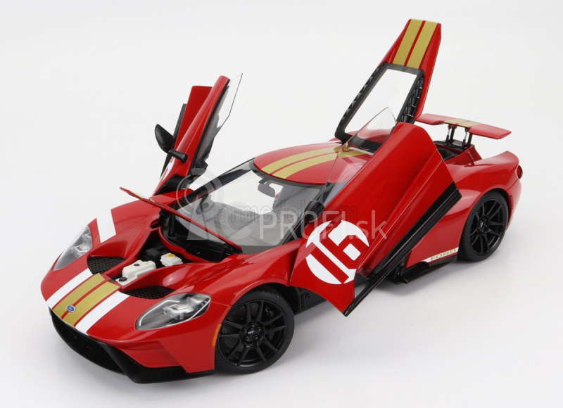 Autoart Ford usa Gt Heritage Edition N 16 Alan Mann 2022 1:18 Červená zlatá