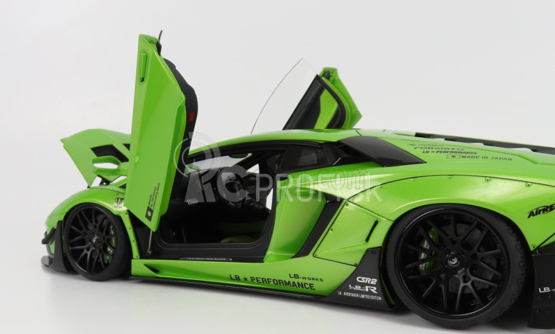 Autoart Lamborghini Aventador Liberty Walk 2017 1:18 Perlovo zelená