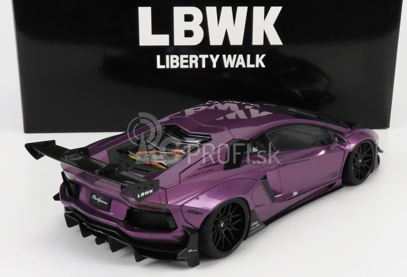 Autoart Lamborghini Aventador Liberty Walk 2017 1:18 Purple Carbon