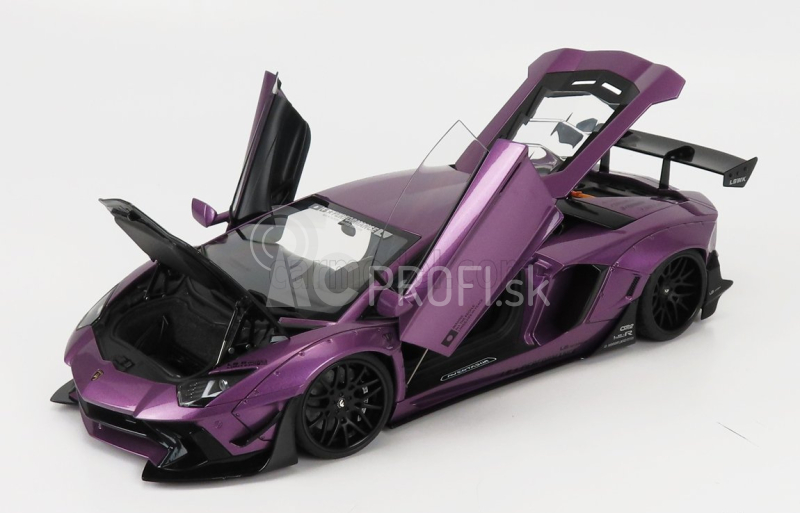 Autoart Lamborghini Aventador Liberty Walk 2017 1:18 Purple Carbon