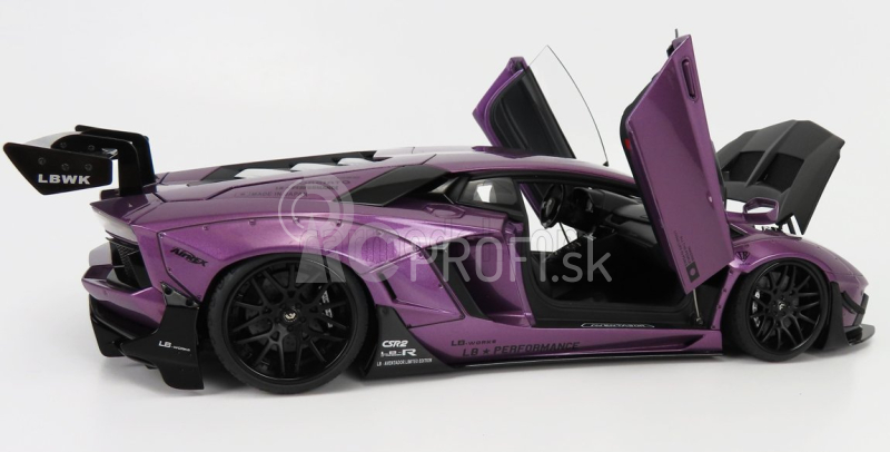 Autoart Lamborghini Aventador Liberty Walk 2017 1:18 Purple Carbon