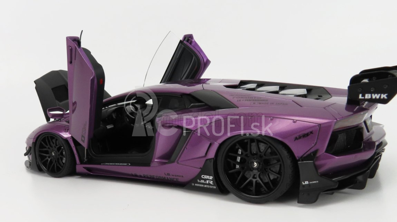 Autoart Lamborghini Aventador Liberty Walk 2017 1:18 Purple Carbon