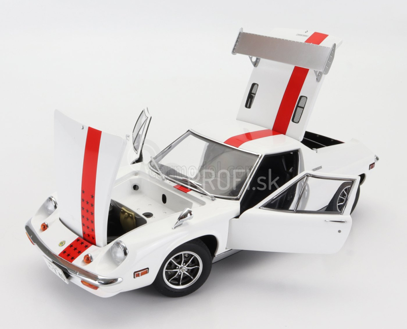 Autoart Lotus Europa Special 1975 - The Circuit Wolf - (hrdina) Yuya Fubuki - Manga Movie 1:18 Bielo-červená