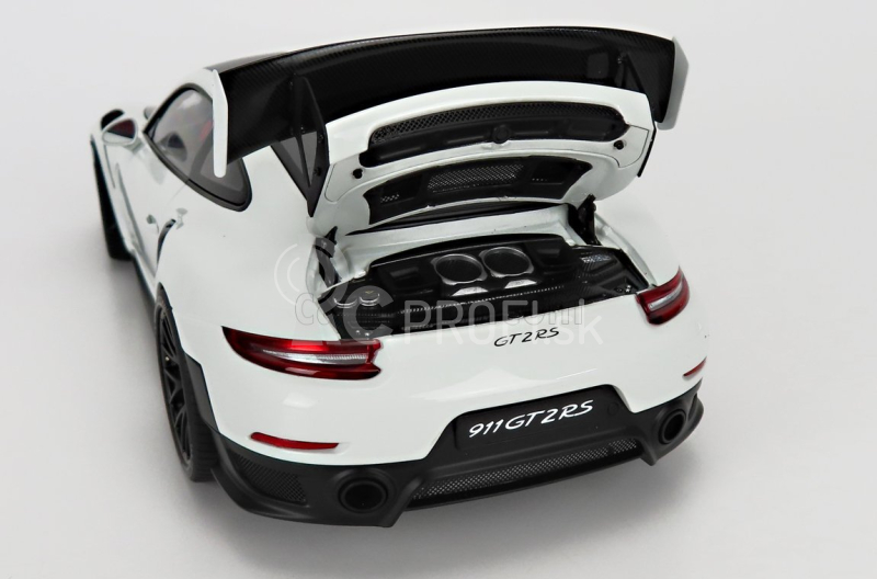 Autoart Porsche 911 991-2 Gt3 Rs Weissach Package 2019 - čierne disky 1:18 biela čierna