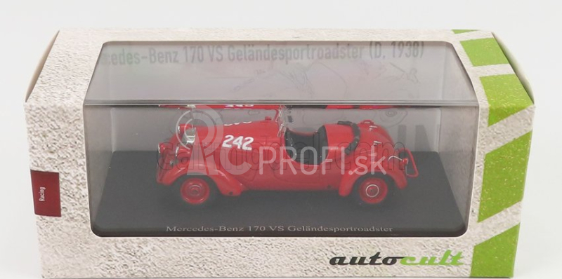 Autocult Mercedes benz 170 Vs Gelandesportroadster N 242 Nemecko 1938 1:43 Červená