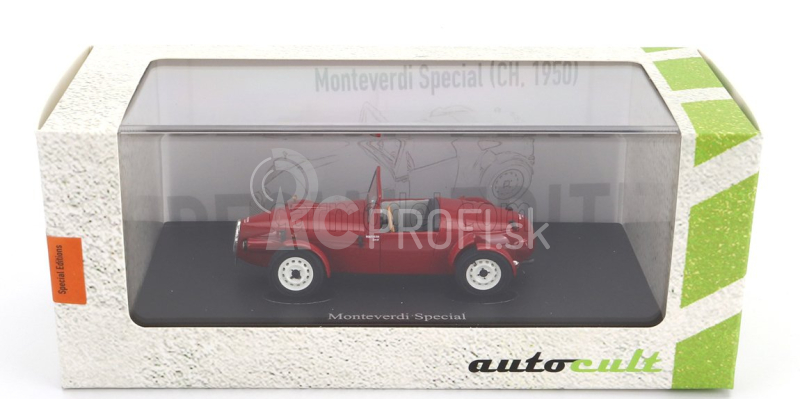 Autocult Monteverdi Special Sedan Švajčiarsko 1950 1:43 Červená