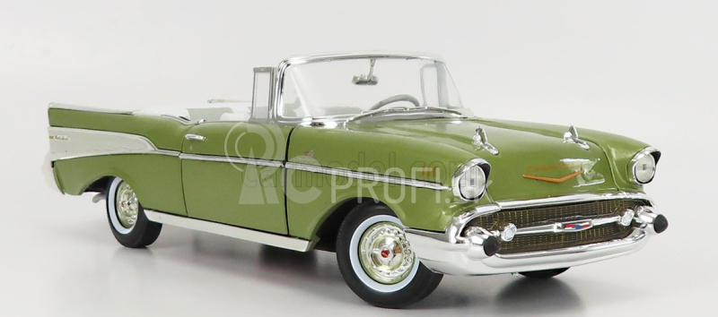 Autoworld Chevrolet Bel Air Cabriolet otvorený 1957 1:18 zelená met.