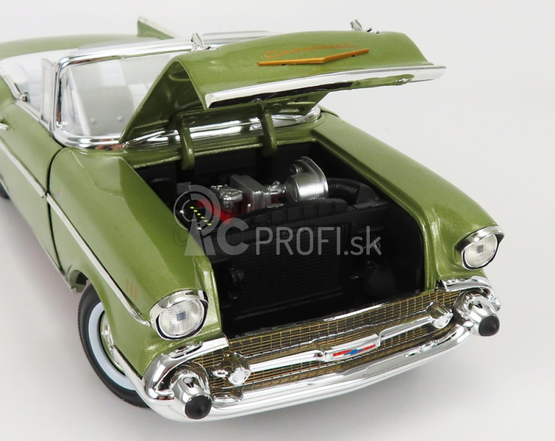 Autoworld Chevrolet Bel Air Cabriolet otvorený 1957 1:18 zelená met.