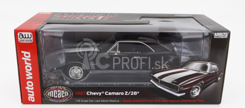 Autoworld Chevrolet Camaro Z/28 Rs Coupe 1967 1:18 hnedá biela