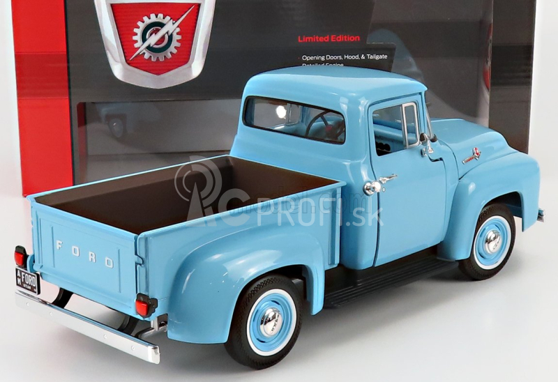 Autoworld Ford usa F-100 Pick-up 1956 1:18 svetlomodrá