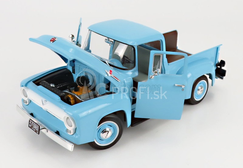 Autoworld Ford usa F-100 Pick-up 1956 1:18 svetlomodrá