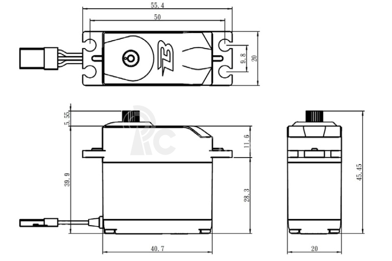 B-06 ANALÓGOVÉ servo (6,5 kg-0,11s/60°)