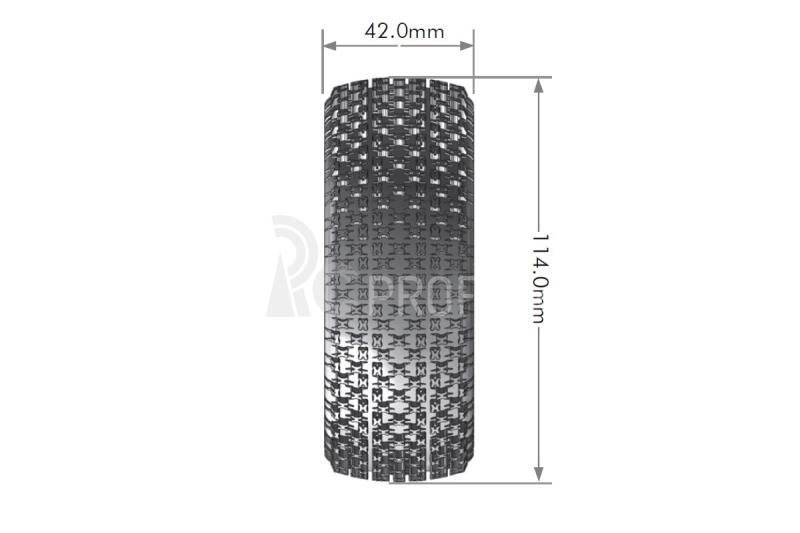 B-PIRATE SOFT 1/8, čierne disky so šesťhranom 17 mm