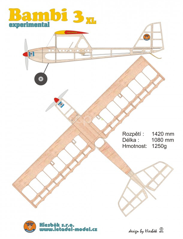 BAMBI 3 XL-stavebnica RC model Hiesb.