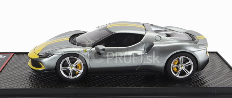 Bbr-models Ferrari 296 Gtb Assetto Fiorano 2022 1:43 Grigio Corburn - Sivá a žltá