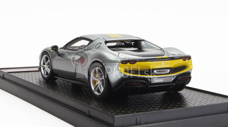 Bbr-models Ferrari 296 Gtb Assetto Fiorano 2022 1:43 Grigio Corburn - Sivá a žltá