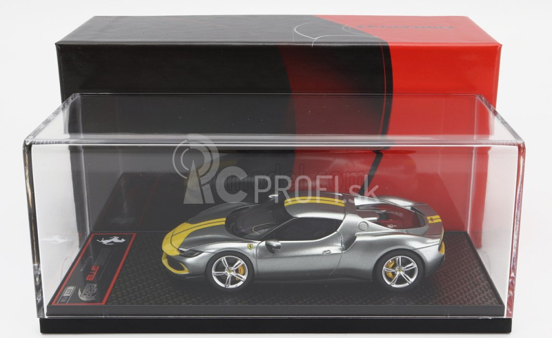 Bbr-models Ferrari 296 Gtb Assetto Fiorano 2022 1:43 Grigio Corburn - Sivá a žltá