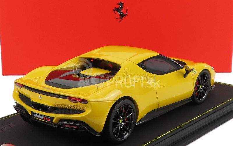 Bbr-models Ferrari 296 Gtb Hybrid 830hp V6 2021 - Con Vetrina - S vitrínou 1:18 Giallo Modena - žltá