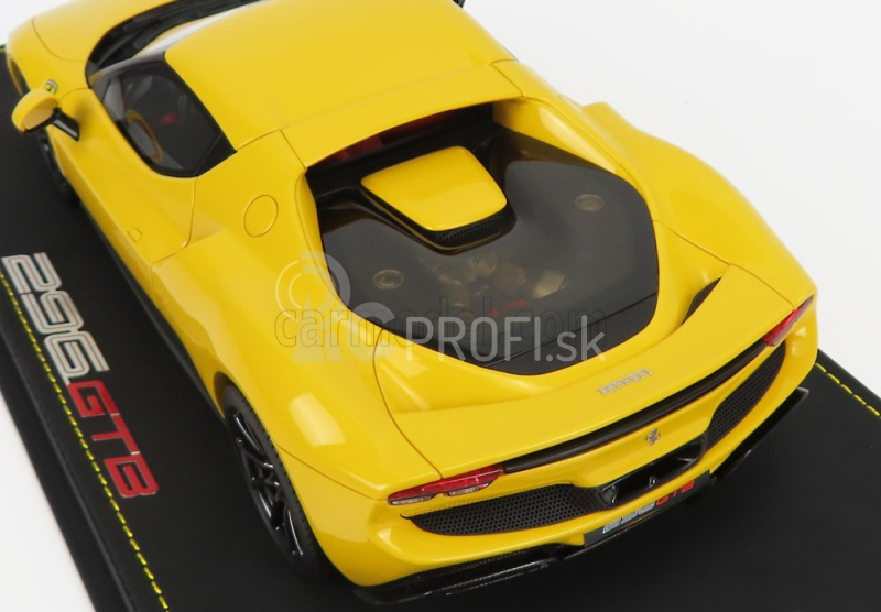 Bbr-models Ferrari 296 Gtb Hybrid 830hp V6 2021 - Con Vetrina - S vitrínou 1:18 Giallo Modena - žltá