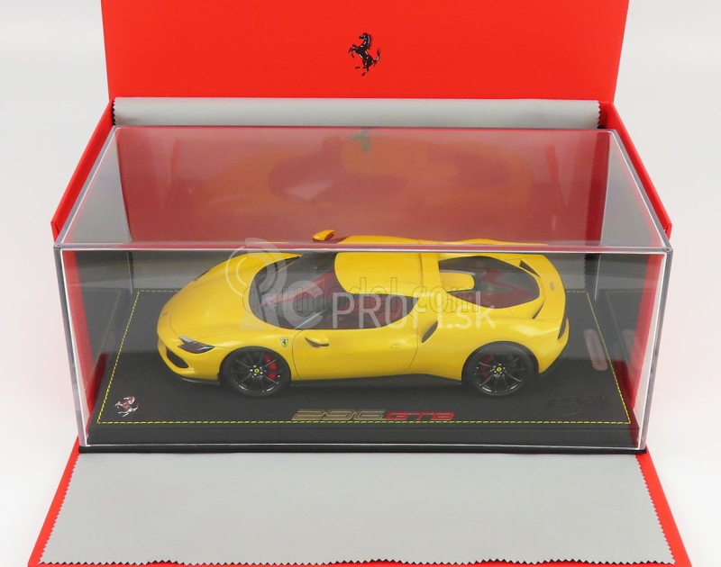 Bbr-models Ferrari 296 Gtb Hybrid 830hp V6 2021 - Con Vetrina - S vitrínou 1:18 Giallo Modena - žltá