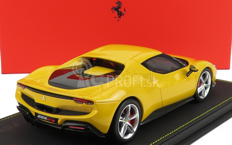 Bbr-models Ferrari 296 Gtb Hybrid 830hp V6 2021 - Con Vetrina - S vitrínou 1:18 Giallo Modena - žltá