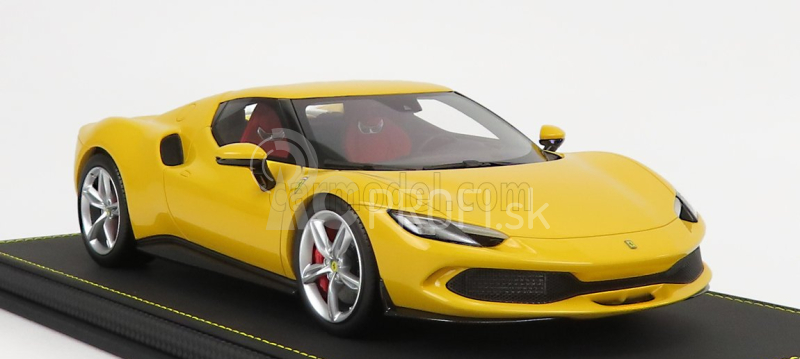 Bbr-models Ferrari 296 Gtb Hybrid 830hp V6 2021 - Con Vetrina - S vitrínou 1:18 Giallo Modena - žltá