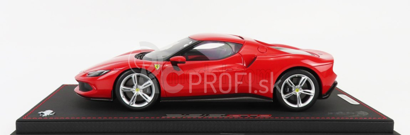 Bbr-models Ferrari 296 Gtb Hybrid 830hp V6 2021 - Con Vetrina - S vitrínou 1:18 Rosso Corsa 322 - červená