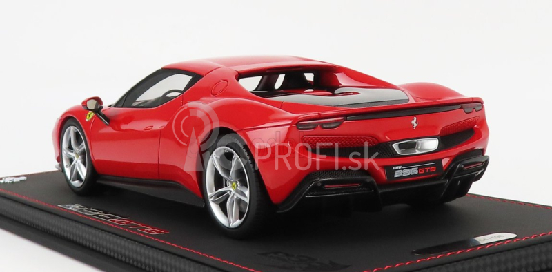 Bbr-models Ferrari 296 Gtb Hybrid 830hp V6 2021 - Con Vetrina - S vitrínou 1:18 Rosso Corsa 322 - červená