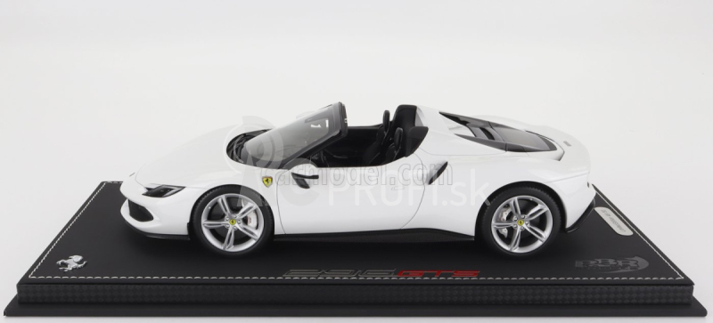 Bbr-models Ferrari 296 Gts Spider 2022 - Con Vetrina - S vitrínou 1:18 Bianco Cervino - Biela