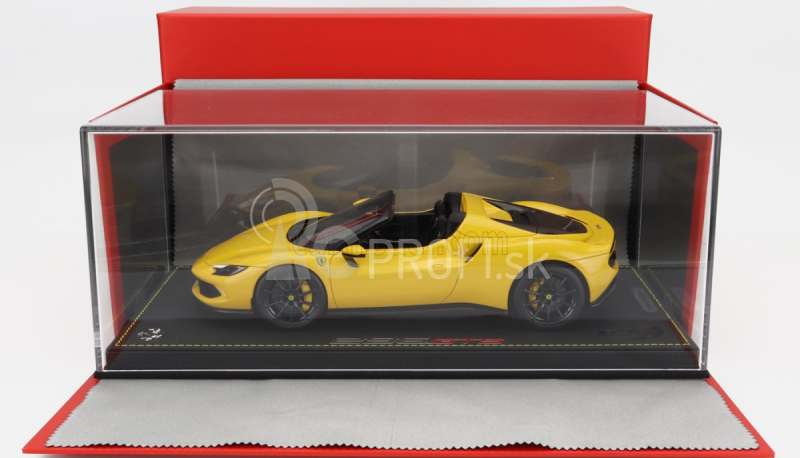 Bbr-models Ferrari 296 Gts Spider 2022 - Con Vetrina - S vitrínou 1:18 Giallo Modena - žltá