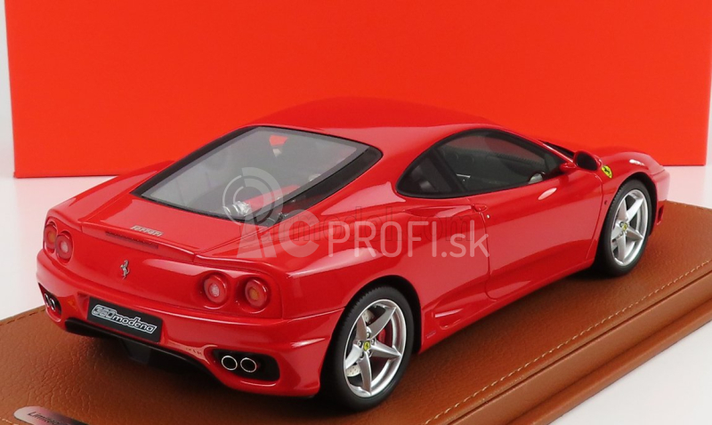 Bbr-models Ferrari 360 Modena 1999 - Prevodovka F1 - Cambio F1 - Con Vetrina - S vitrínou 1:18 Rosso Corsa 322 - červená