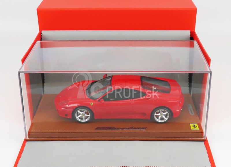 Bbr-models Ferrari 360 Modena 1999 - Prevodovka F1 - Cambio F1 - Con Vetrina - S vitrínou 1:18 Rosso Corsa 322 - červená