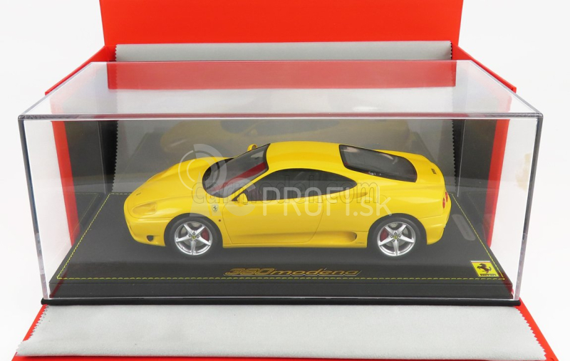 Bbr-models Ferrari 360 Modena 1999 - Prevodovka F1 - Cambio F1 - Con Vetrina - S vitrínou 1:18 Yellow