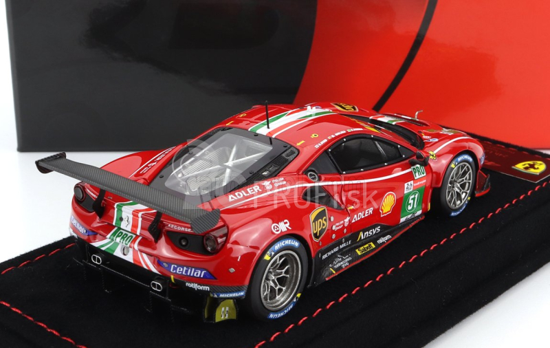 Bbr-models Ferrari 488 Gte 3.9l Turbo V8 Team Af Corse N 51 Winner Lmgte Pro Class 24h Le Mans 2021 J.calado - A.pier Guidi - C.ledogar 1:43 Red