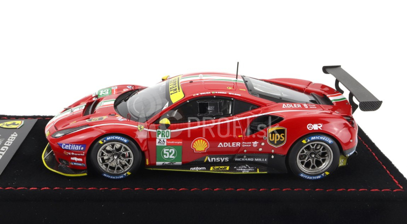 Bbr-models Ferrari 488 Gte 3.9l Turbo V8 Team Af Corse N 52 Lmgte Pro Class 24h Le Mans 2021 S.bird - M.molina - D.serra 1:43 Red