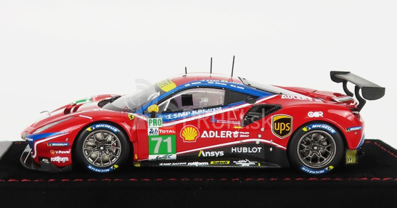 Bbr-models Ferrari 488 Gte Evo 3.9l Turbo V8 Team Af Corse N 71 Lmgte Pro Class 24h Le Mans 2020 S.bird - M.molina - D.rigon - Con Vetrina - S vitrínou 1:43 červená biela modrá