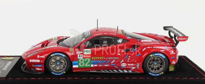 Bbr-models Ferrari 488 Gte Evo 3.9l Turbo V8 Team Risi N 82 Lmgte Pro Class 24h Le Mans 2020 S.bourdais - J.gounon - O.pla 1:43 Red