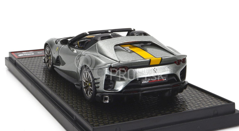 Bbr-models Ferrari 812 Competizione A Spider 2022 1:43 Grigio Coburn - Grey Met Yellow