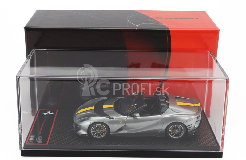 Bbr-models Ferrari 812 Competizione A Spider 2022 1:43 Grigio Coburn - Grey Met Yellow