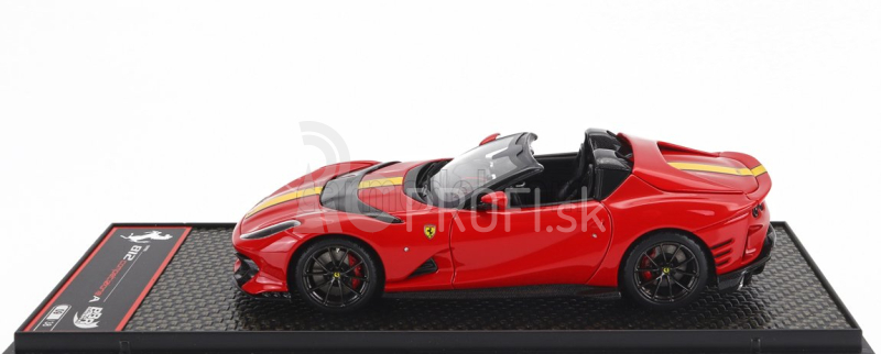 Bbr-models Ferrari 812 Competizione A Spider 2022 - Čierne kolesá 1:43 Rosso Corsa 322 - Červeno-žltá