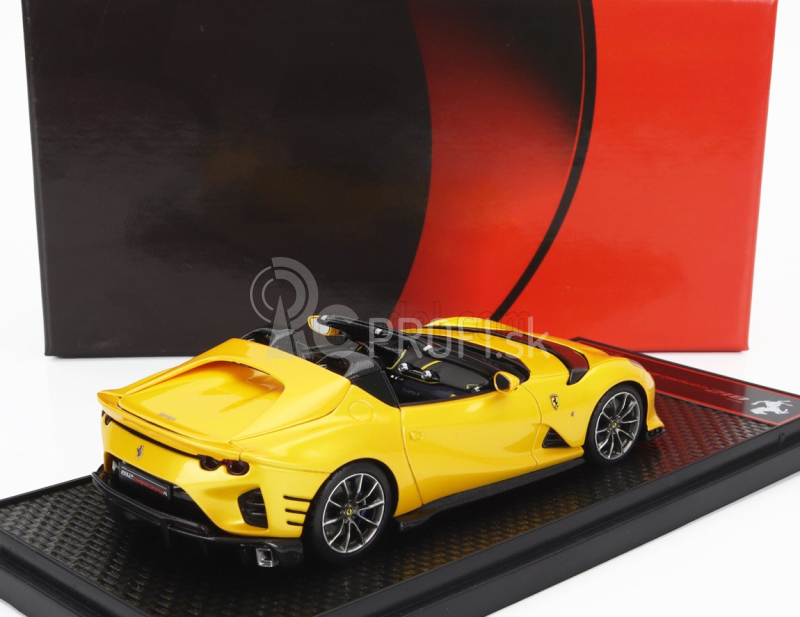 Bbr-models Ferrari 812 Competizione A Spider 2022 - Strieborné kolesá 1:43 Giallo Tristrato - Yellow Met