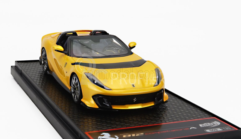 Bbr-models Ferrari 812 Competizione A Spider 2022 - Strieborné kolesá 1:43 Giallo Tristrato - Yellow Met