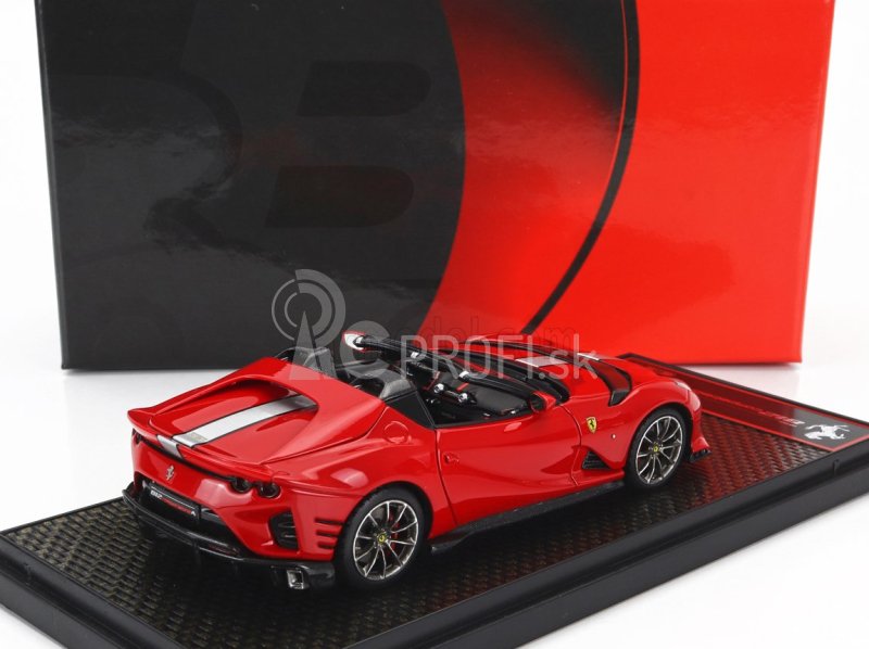 Bbr-models Ferrari 812 Competizione A Spider 2022 - Strieborné kolesá 1:43 Rosso Corsa 322 - Červeno-strieborná