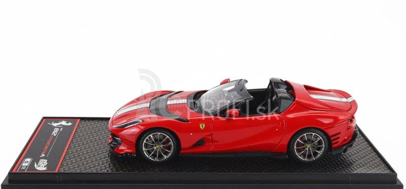 Bbr-models Ferrari 812 Competizione A Spider 2022 - Strieborné kolesá 1:43 Rosso Corsa 322 - Červeno-strieborná