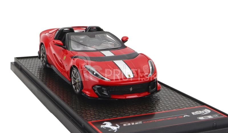 Bbr-models Ferrari 812 Competizione A Spider 2022 - Strieborné kolesá 1:43 Rosso Corsa 322 - Červeno-strieborná