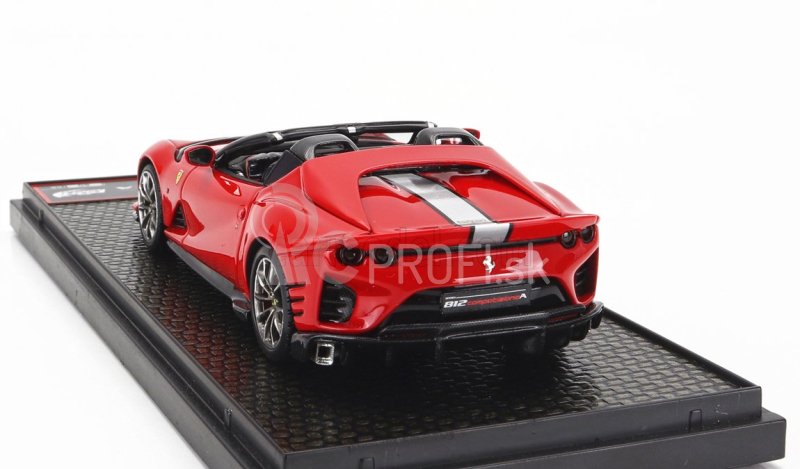 Bbr-models Ferrari 812 Competizione A Spider 2022 - Strieborné kolesá 1:43 Rosso Corsa 322 - Červeno-strieborná