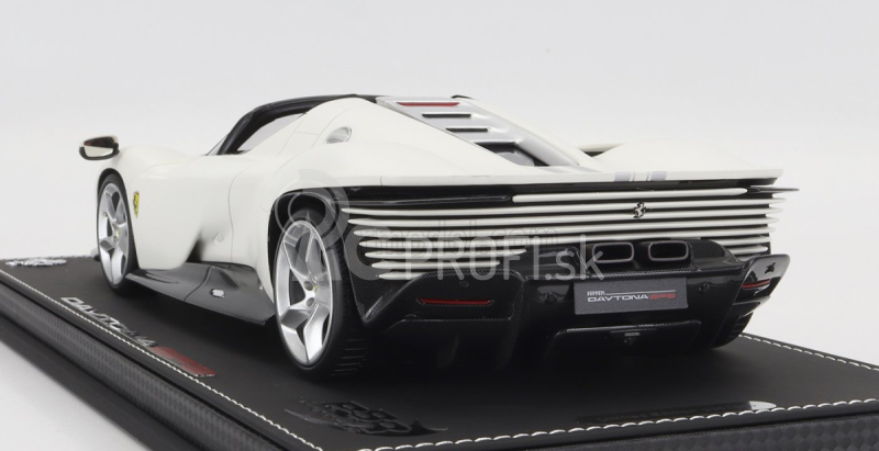 Bbr-models Ferrari Daytona Sp3 Open Roof Icona 2022 - Con Vetrina - S vitrínou 1:18 Bianco Italia - Biela