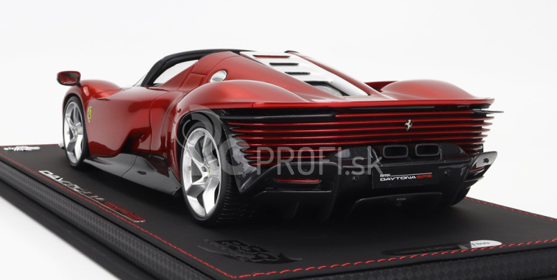 Bbr-models Ferrari Daytona Sp3 Open Roof Icona 2022 - Con Vetrina - S vitrínou 1:18 Rosso Magma - Red Met