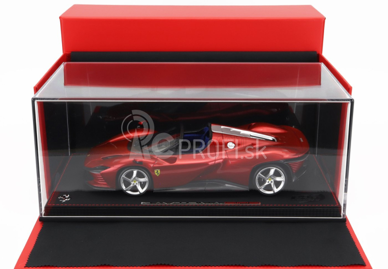 Bbr-models Ferrari Daytona Sp3 Open Roof Icona 2022 - Con Vetrina - S vitrínou 1:18 Rosso Magma - Red Met